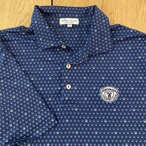 Peter Millar Seeing Double Summer Comfort Shirt Mens M Skull Graphic Medinah CC